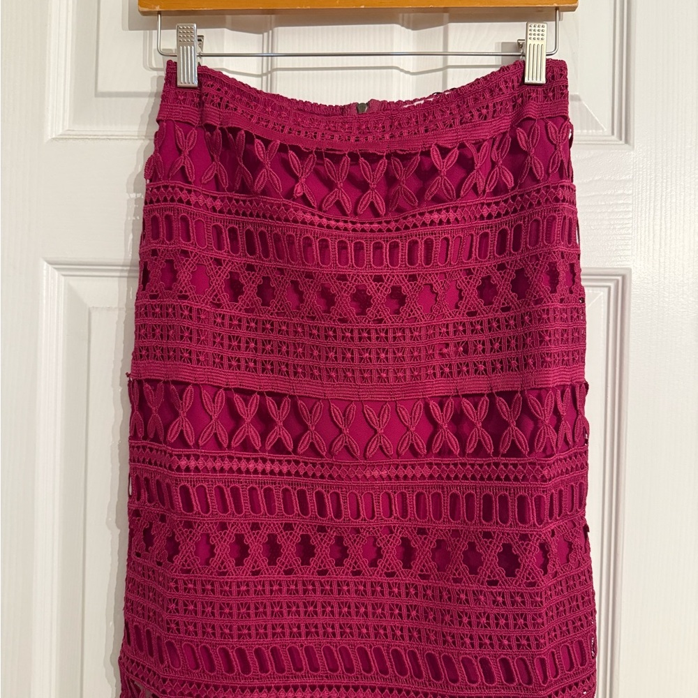 NWT sugarlips Pink Smocked Pencil Skirt Knee-Length